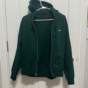 Supreme Forest Green Zip-Up Hoodie